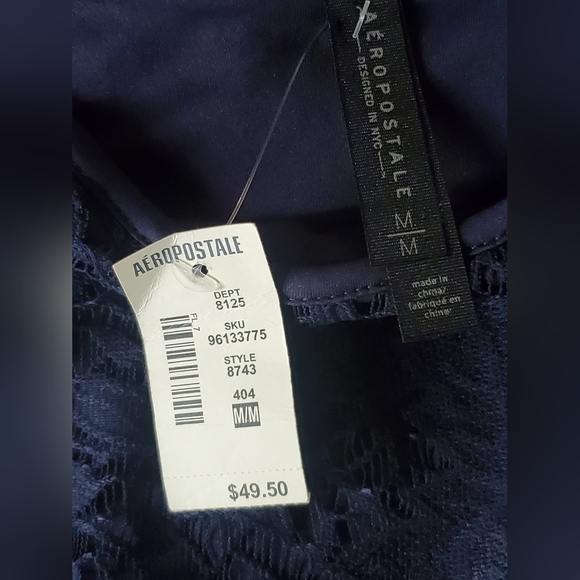 Aeropostale Blue Sleeveless A-line Mini Dress - Picture 2 of 8